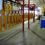 Powder coating cooling